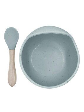 Kushies SiliScoop Babies Silicone Bowl & Spoon Set -  Green